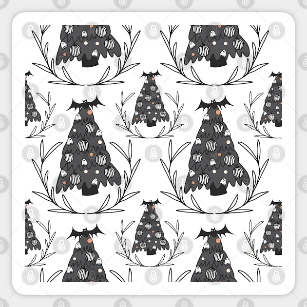 Gothic Christmas Tree Sticker by Milibella